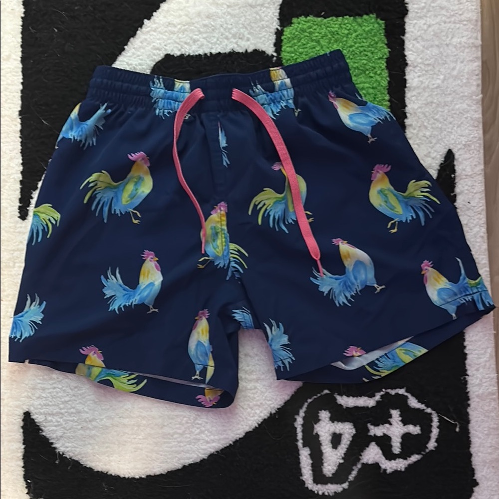 Colorful Rooster Print Swim Shorts brand new chubbies